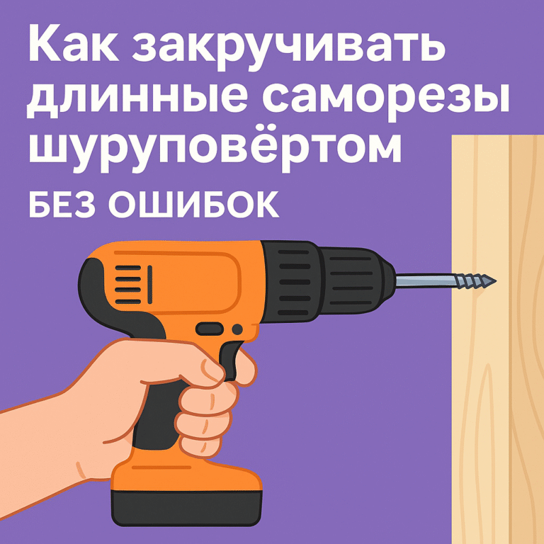 Как закручивать длинные саморезы шуруповёртом без ошибок