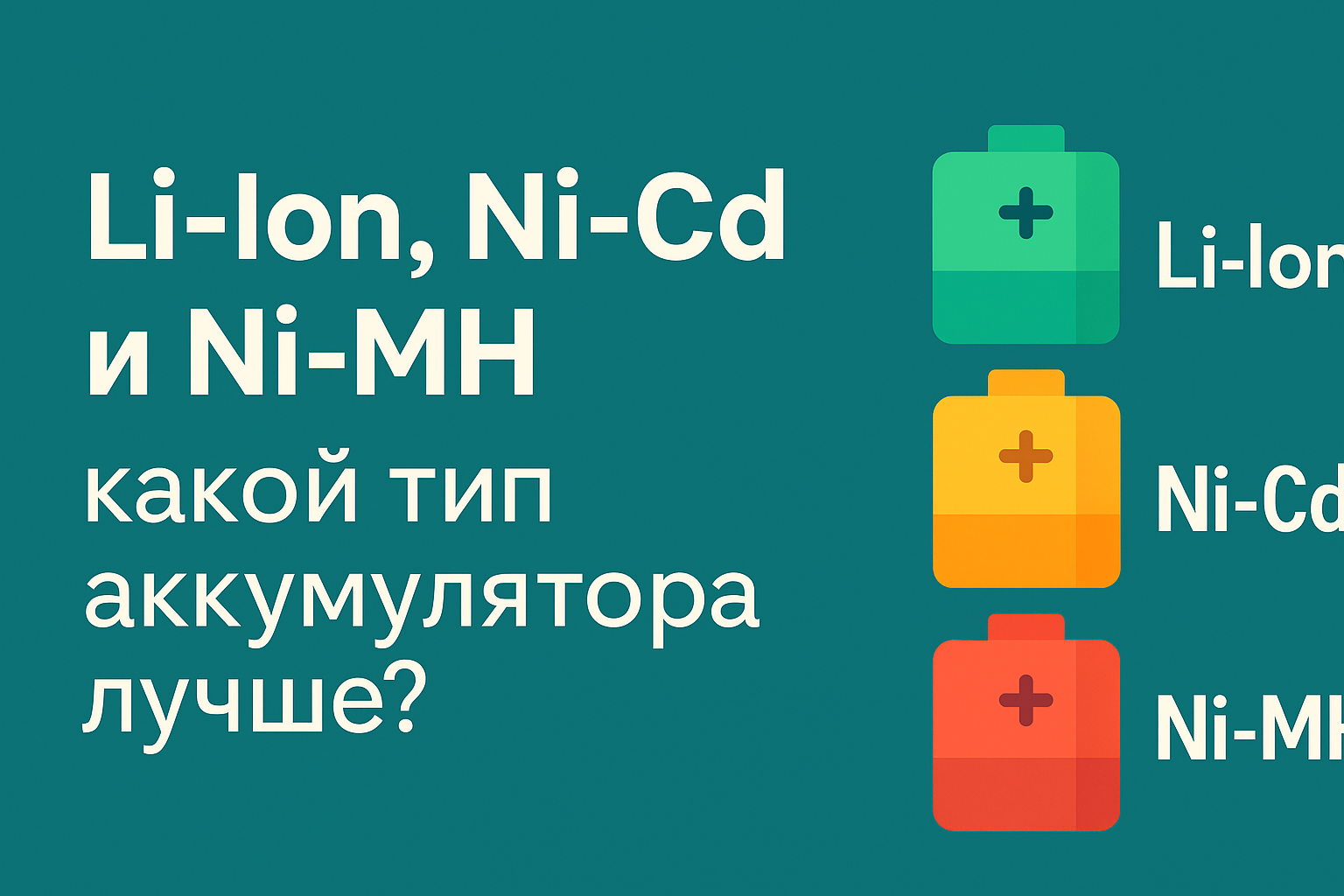 Li-Ion, Ni-Cd и Ni-MH: какой тип аккумулятора лучше?