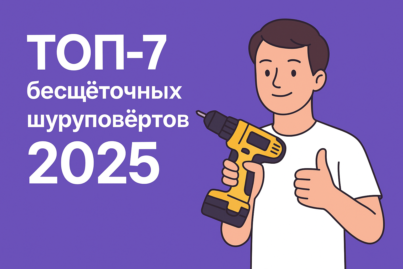 ТОП-7 лучших бесщёточных шуруповёртов 2025 года