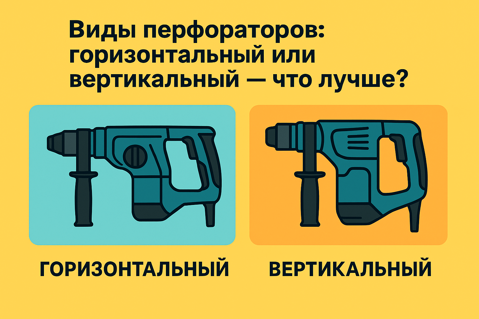 горизонтальный или вертикальный перфоратор