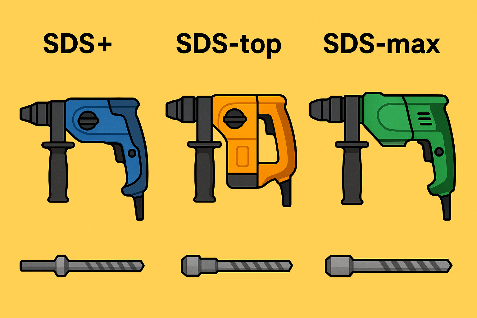 SDS+, SDS-max и SDS-top